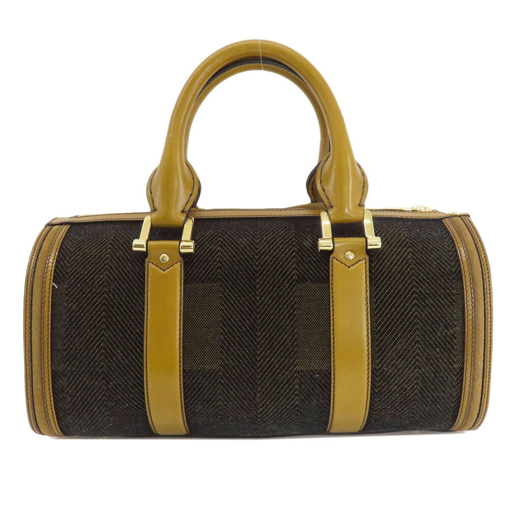 Burberry Leather Canvas Rion Handbag